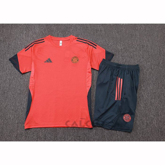 Tuta da Track Bayern Monaco Manica Corta 2025-2026 Arancione - Pantaloncini